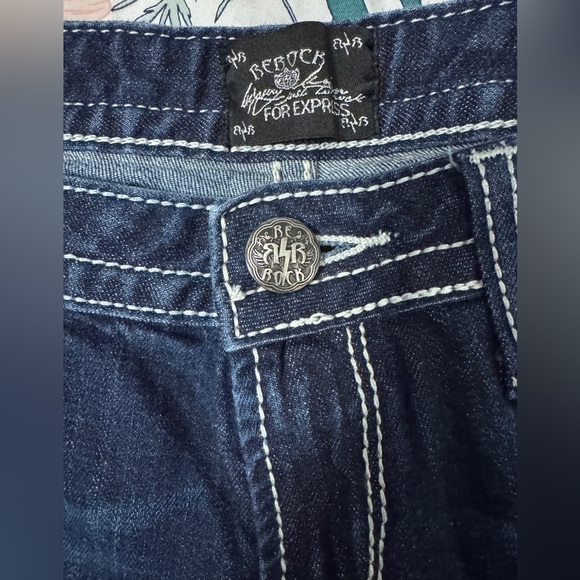 ReRock for Express Skinny Jeans long length dark blue EUC - Picture 5 of 10